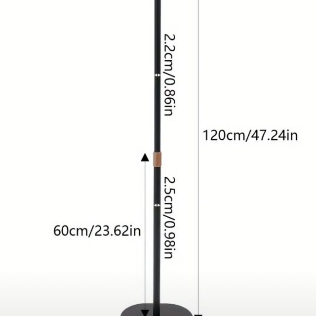 Podni stup s utegom 60/120cm za zastavicu vjetra