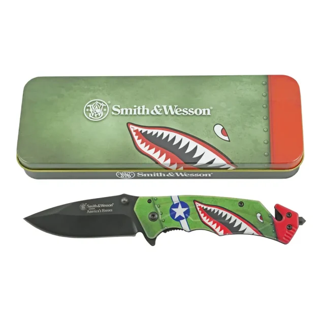 Nož Fighter plane knife in tin Smith-Wesson
