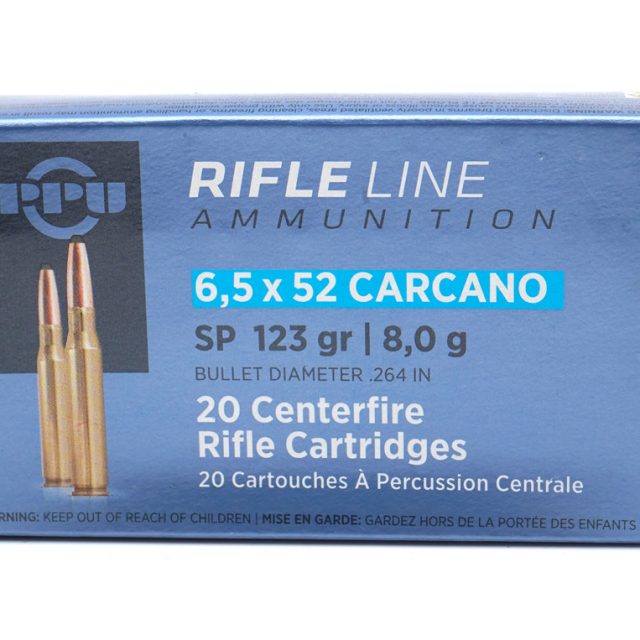 Streljivo PPU 6,5X52 Carcano 123gr SP 20/1