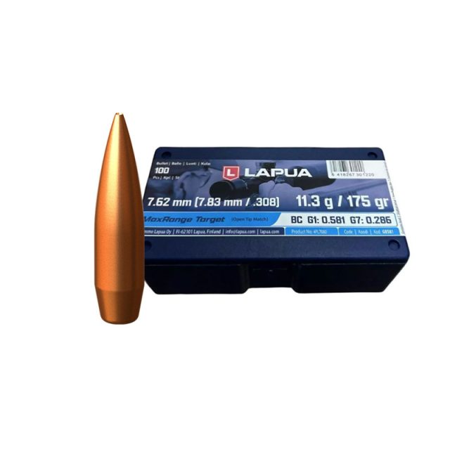 Lapua .30 175 gr Max RT (MaxRange Target OTM) – zrna za punjenje 100/1