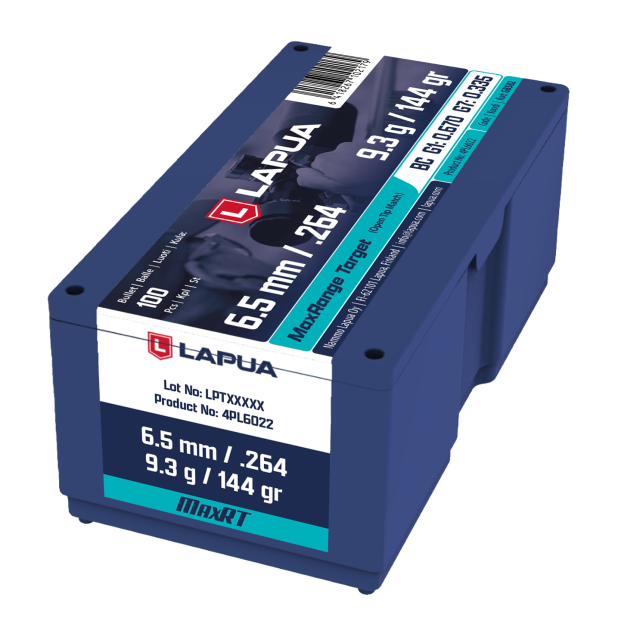 Lapua 6.5 mm/.264 cal 144 gr RT (MaxRange Target OTM) – zrna za punjenje 100/1