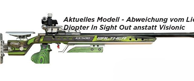 Walther KK500-E Anatomic green pepper .22lr – match puška s elektronskim okidačem - do isteka zaliha
