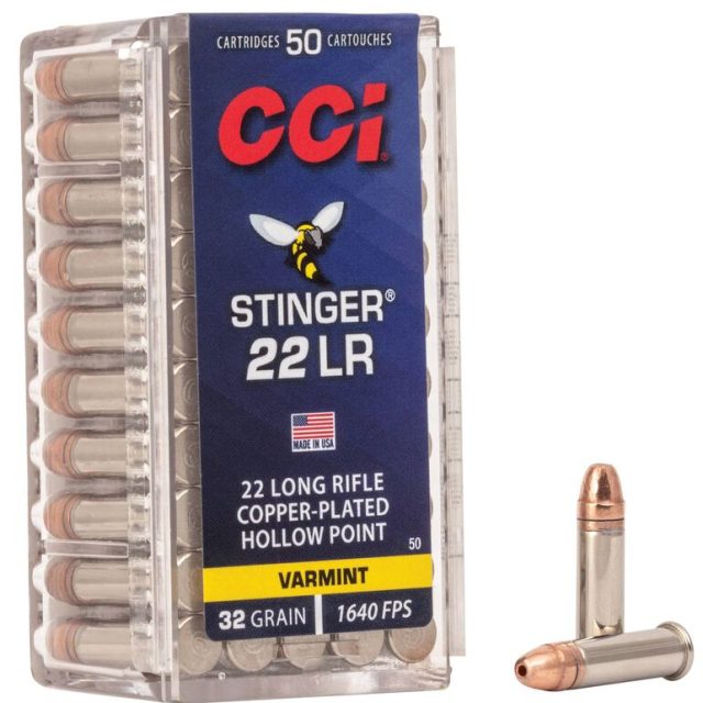 Streljivo CCI Stinger LR HP .22 LR – 32 gr CPHP Hyper Velocity