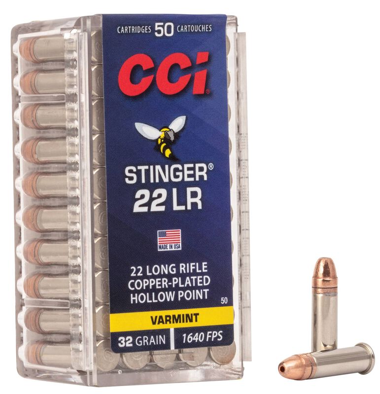 Streljivo CCI Stinger LR HP .22 LR – 32 gr CPHP Hyper Velocity